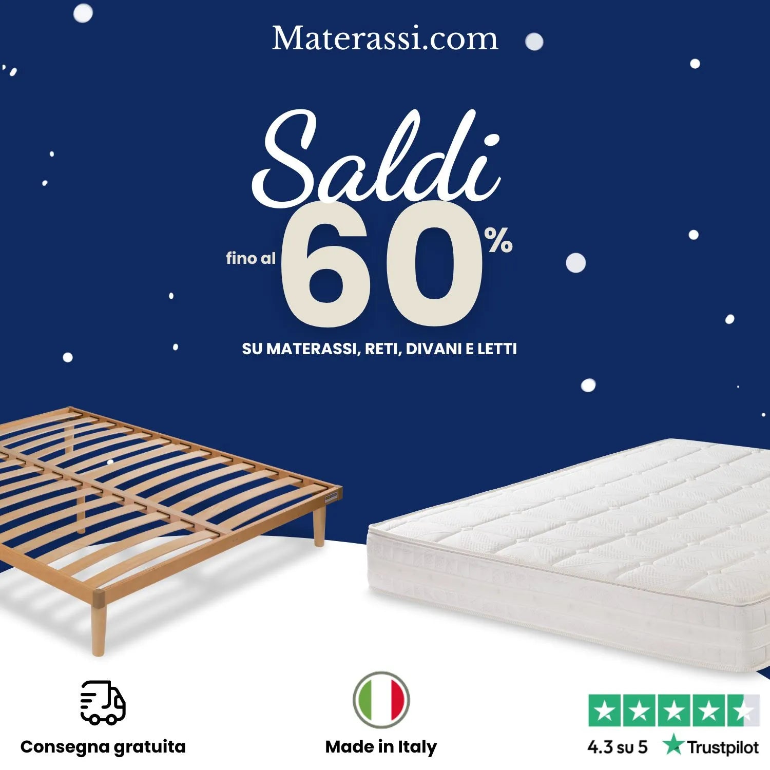 Offerte Reti a doghe: Saldi fino al 60% | Materassi.com